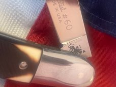 Queen Cutlery #60 2 Blade Barlow Pocket Knife w/ Derlin Handles -NOS Queen Cutlery #60 2 Blade Barlow Pocket Knife w/ Derlin Handles -NOS