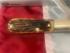 Vintage Boker 2 Blade Barlow with Grooved Bone Handles In Original Box -NM & NOS Vintage Boker 2 Blade Barlow with Grooved Bone Handles In Original Box -NM & NOS