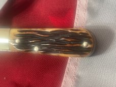 Vintage Boker 2 Blade Barlow with Grooved Bone Handles In Original Box -NM & NOS Vintage Boker 2 Blade Barlow with Grooved Bone Handles In Original Box -NM & NOS