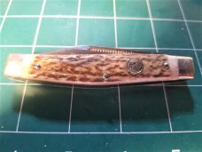 VINTAGE C. RISNER INDIAN HEAD KNIFE HAND MADE IN GERMANY