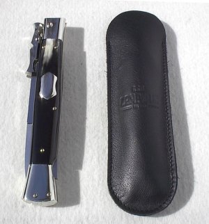 A.G.A. CAMPOLIN ITALY 33cm -13" ( BATWING ) BRAZILIAN HORN NICKEL SILVER BOLSTERS SWINGUARD W'/POUCH