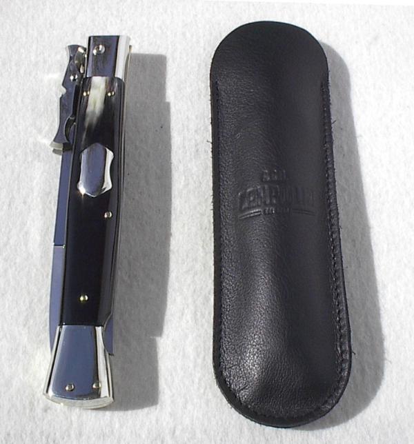 A.G.A. CAMPOLIN ITALY 33cm -13" ( BATWING ) BRAZILIAN HORN NICKEL SILVER BOLSTERS SWINGUARD W'/POUCH