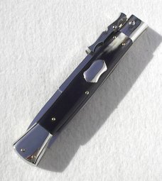 A.G.A. CAMPOLIN ITALY 33cm -13" ( BATWING ) BRAZILIAN HORN NICKEL SILVER BOLSTERS SWINGUARD W'/POUCH