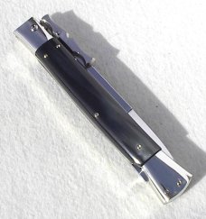 A.G.A. CAMPOLIN ITALY 33cm -13" ( BATWING ) BRAZILIAN HORN NICKEL SILVER BOLSTERS SWINGUARD W'/POUCH