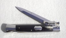 A.G.A. CAMPOLIN ITALY 33cm -13" ( BATWING ) BRAZILIAN HORN NICKEL SILVER BOLSTERS SWINGUARD W'/POUCH