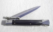 A.G.A. CAMPOLIN ITALY 33cm -13" ( BATWING ) BRAZILIAN HORN NICKEL SILVER BOLSTERS SWINGUARD W'/POUCH