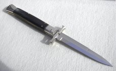 A.G.A. CAMPOLIN ITALY 33cm -13" ( BATWING ) BRAZILIAN HORN NICKEL SILVER BOLSTERS SWINGUARD W'/POUCH
