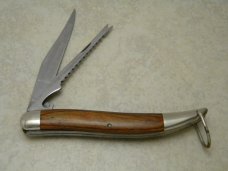 Robeson ShurEdge "Frozen Heat" Wood Fish Knife w/Gaff Hook and Scaler