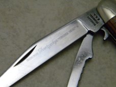 Robeson ShurEdge "Frozen Heat" Wood Fish Knife w/Gaff Hook and Scaler