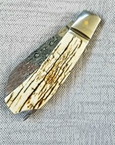 Steve Vanderkolff Native Taillock 4".. Mammoth and Polished Damasteel...Fluted Integral bolsters Steve Vanderkolff Native Taillock 4".. Mammoth and Polished Damasteel...Fluted Integral bolsters