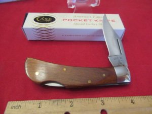 Case XX 1981 Maple Wood Handle  Lockback Pattern # P1051 1/2L SSP