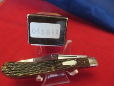 Schatt & Morgan 1991 Bone Handle Single Blade Trapper Model # 041811