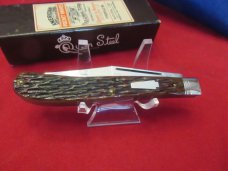 Schatt & Morgan 1991 Bone Handle Single Blade Trapper Model # 041811