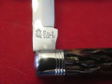 Schatt & Morgan 1991 Bone Handle Single Blade Trapper Model # 041811