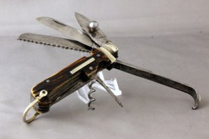 G. BUTLER & Co Horseman's Knife or Tool, Excellent Stag Handles, Used but Very Nice, Free Shipping