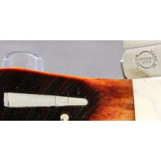 REMINGTON R1303 Bullet Knife, Single Blade Lockback, Saw Cut Bone Handles 2013, Orig Box & Paperwork