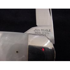 Incredible JOHN PRIMBLE INDIA STEEL WORKS #5312, Etched, Pearl Elephant Toenail/Sunfish Knife MIB Incredible JOHN PRIMBLE INDIA STEEL WORKS #5312, Etched, Pearl Elephant Toenail/Sunfish Knife MIB