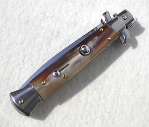 NEW 9" FRANK BELTRAME FRENCH BOVINE HORN ITALIAN STILETTO