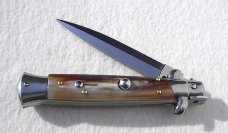 NEW 9" FRANK BELTRAME FRENCH BOVINE HORN ITALIAN STILETTO
