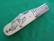 Schrade Scrimshaw SC-506 Barlow Racoon Schrade Scrimshaw SC-506 Barlow Racoon