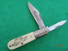 Schrade Scrimshaw SC-506 Barlow Racoon Schrade Scrimshaw SC-506 Barlow Racoon