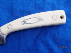 Schrade Scrimshaw SC- 501 Drop Point Fixed blade Deerhead