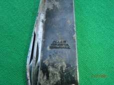 Allen Cutlery Co Newburgh NY 1917-1925 Metal handled knife. Allen Cutlery Co Newburgh NY 1917-1925 Metal handled knife.