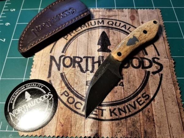Northwoods Knives Fall Creek Wharncliffe Fixed Blade **GIRAFFE BONE**