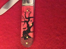 2019 CASE XX USA 62009 1/2 SS HAPPY HALLOWEEN RED BONE TRAPER WITH BLACK TRIM BARLOW BRAND NEW 2019 CASE XX USA 62009 1/2 SS HAPPY HALLOWEEN RED BONE TRAPER WITH BLACK TRIM BARLOW BRAND NEW
