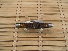SCHRADE N.Y. 834 U.S.A. MADE NICE CONDITION USED 1962 VINTAGE TRIPLE BLADE CARBON STEEL POCKET KNIFE