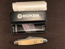 Boker Tree Brand Solingen Stockman in Smooth White Bone NIB Boker Tree Brand Solingen Stockman in Smooth White Bone NIB