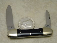 Robt Klaas Kissing Crane Solingen Germany Black 2922 Butterbean/Mini Canoe Knife c.1979 Robt Klaas Kissing Crane Solingen Germany Black 2922 Butterbean/Mini Canoe Knife c.1979