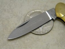 Robt Klaas Kissing Crane Solingen Germany Yellow 2926 Butterbean/Mini Canoe Knife c.1978 Robt Klaas Kissing Crane Solingen Germany Yellow 2926 Butterbean/Mini Canoe Knife c.1978