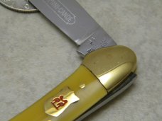 Robt Klaas Kissing Crane Solingen Germany Yellow 2926 Butterbean/Mini Canoe Knife c.1978 Robt Klaas Kissing Crane Solingen Germany Yellow 2926 Butterbean/Mini Canoe Knife c.1978