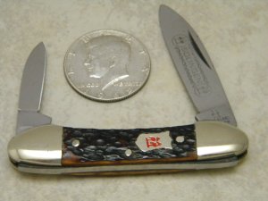 Robt Klaas Kissing Crane Solingen Germany Bone 2929 Butterbean/Mini Canoe Knife c.1980 
