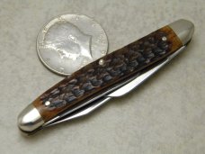 Robt Klaas Kissing Crane Solingen Germany Bone 1839 Mini Stockman Knife c.1977 Robt Klaas Kissing Crane Solingen Germany Bone 1839 Mini Stockman Knife c.1977