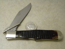Case XX SS USA 1983 Bone C61050L Coke Bottle Swing Guard Lockback NKCA Club Knife