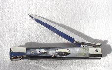 A.G.A. CAMPOLIN 33CM/13" BRAZILIAN HORN OVAL SWINGUARD, NICKEL SILVER BOLSTERS, CERTIFICATE & POUCH