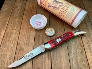 Great Eastern Cutlery Toothpick Pattern 12 SFO for Frank’s Classics Blood Red Jigged Bone