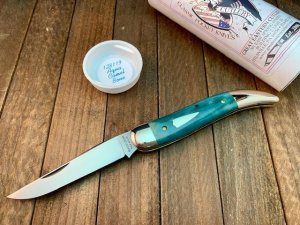 Great Eastern Cutlery Tidioute Toothpick Pattern 12 Aqua Camel Bone 