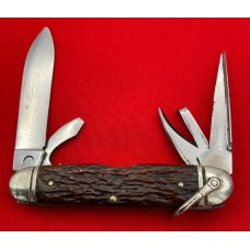 Vintage CHALLENGE CUT CO 4-Blade Unofficial Scout Folding Pocket Knife c.1905-1928 Bone Vintage CHALLENGE CUT CO 4-Blade Unofficial Scout Folding Pocket Knife c.1905-1928 Bone