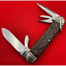 Vintage CHALLENGE CUT CO 4-Blade Unofficial Scout Folding Pocket Knife c.1905-1928 Bone Vintage CHALLENGE CUT CO 4-Blade Unofficial Scout Folding Pocket Knife c.1905-1928 Bone