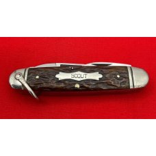 Vintage CHALLENGE CUT CO 4-Blade Unofficial Scout Folding Pocket Knife c.1905-1928 Bone Vintage CHALLENGE CUT CO 4-Blade Unofficial Scout Folding Pocket Knife c.1905-1928 Bone