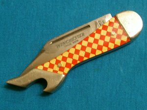 VINTAGE WINCHESTER TRADEMARK FANCY FIGURAL LADYLEG FOLDING POCKET KNIFE KNIVES OLD