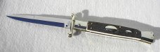 A.G.A. CAMPOLIN 33CM/13" GENUINE STAG OVAL SWINGUARD, NICKEL SILVER BOLSTERS, CERTIFICATE & POUCH