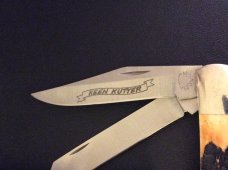  VINTAGE KEEN KUTTER USA SUPER FAT AND GNARLY STAG TRAPPER WITH TWO BLADES NEW IN BOX