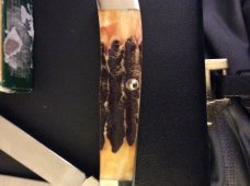  VINTAGE KEEN KUTTER USA SUPER FAT AND GNARLY STAG TRAPPER WITH TWO BLADES NEW IN BOX