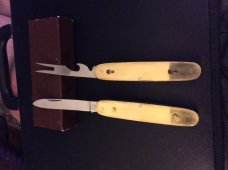 PAUL A HENCKELS SOLINGEN GERMANY FAT AND GNARLY STAG HOBO WITH  FORK AND KNIFE NEW IN THE BOX 