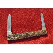 VINTAGE OLD SHEFFIELD MADE KNIFE BONE HANDLES 1920'S