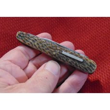VINTAGE OLD SHEFFIELD MADE KNIFE BONE HANDLES 1920'S
